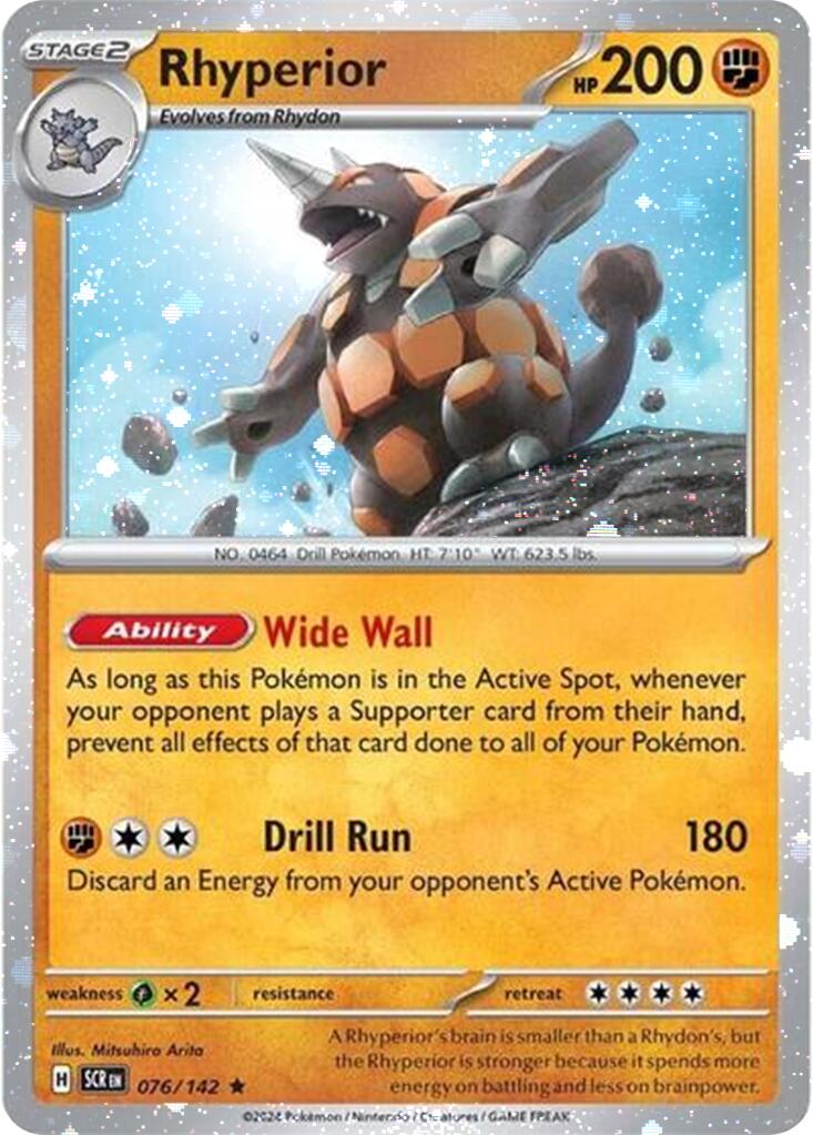 Rhyperior (076/142) (Cosmos Holo) [Scarlet & Violet: Stellar Crown] | Total Play