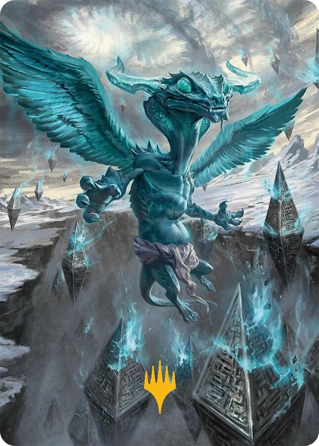 Ugin, Eye of the Storms Art Card (47/54) (Gold-Stamped Signature) [Tarkir: Dragonstorm Art Series] | Total Play