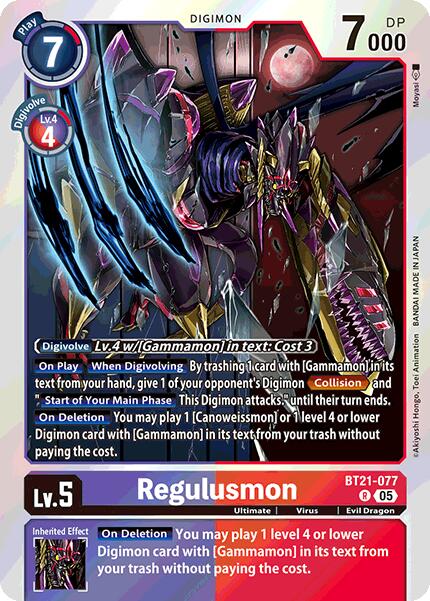 Regulusmon [BT21-077] [World Convergence] | Total Play