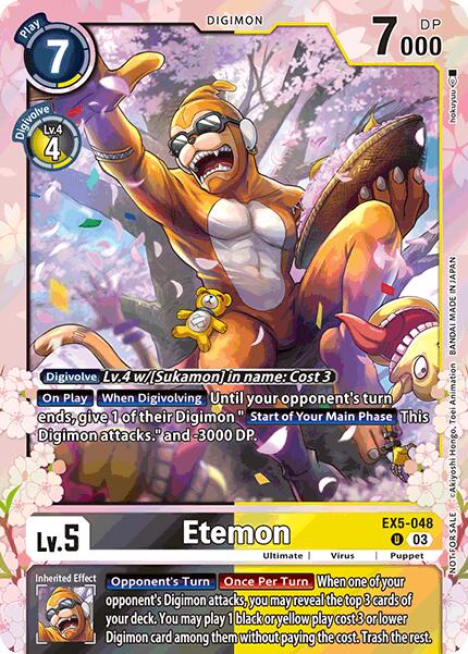Etemon [EX5-048] (Regulation Battle Vol. 1) [Animal Colosseum Promos] | Total Play