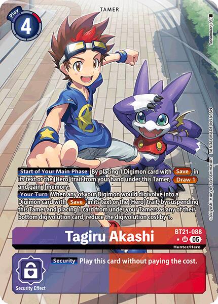 Tagiru Akashi [BT21-088] (Alternate Art) [World Convergence] | Total Play