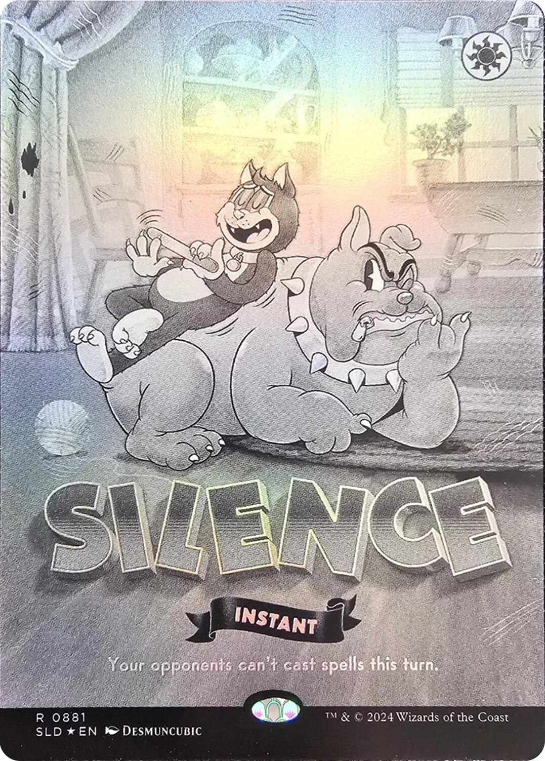 Silence (0881) (Black & White Foil) [Secret Lair Drop Series] | Total Play