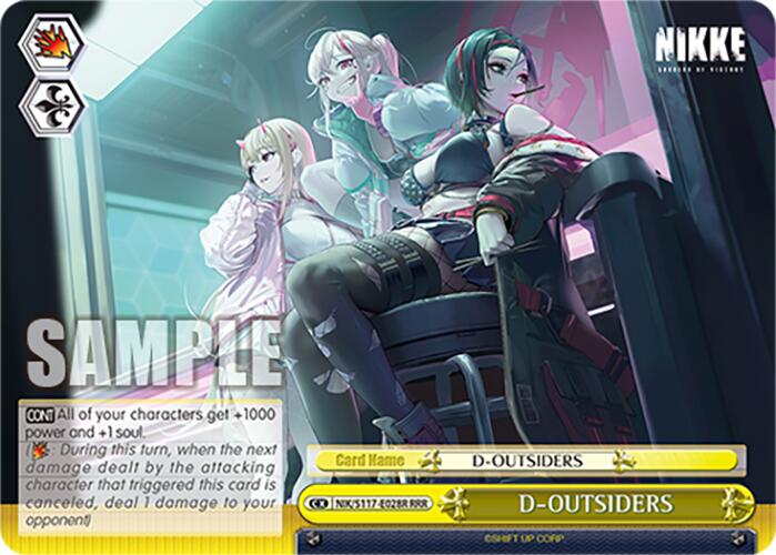 D-OUTSIDERS (NIK/S117-E028R RRR) [GODDESS OF VICTORY: NIKKE] | Total Play