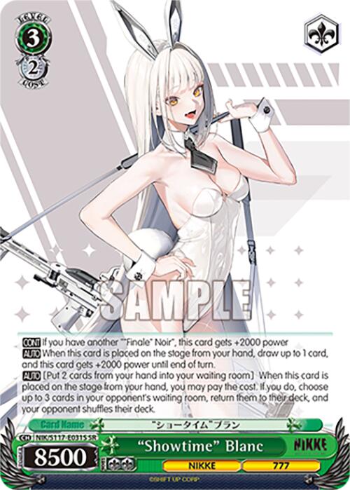 "Showtime" Blanc (NIK/S117-E031S SR) [GODDESS OF VICTORY: NIKKE] | Total Play