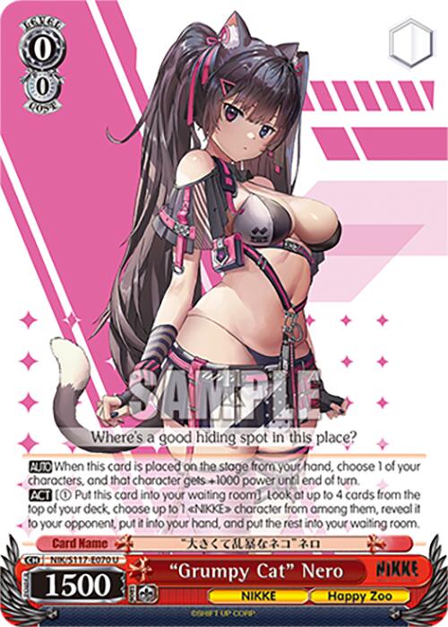 "Grumpy Cat" Nero (NIK/S117-E070 U) [GODDESS OF VICTORY: NIKKE] | Total Play