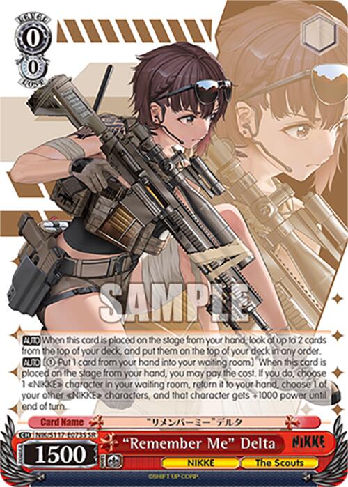 "Remember Me" Delta (NIK/S117-E073S SR) [GODDESS OF VICTORY: NIKKE] | Total Play