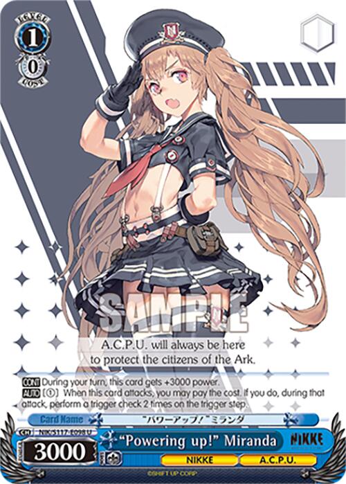"Powering up!" Miranda (NIK/S117-E098 U) [GODDESS OF VICTORY: NIKKE] | Total Play