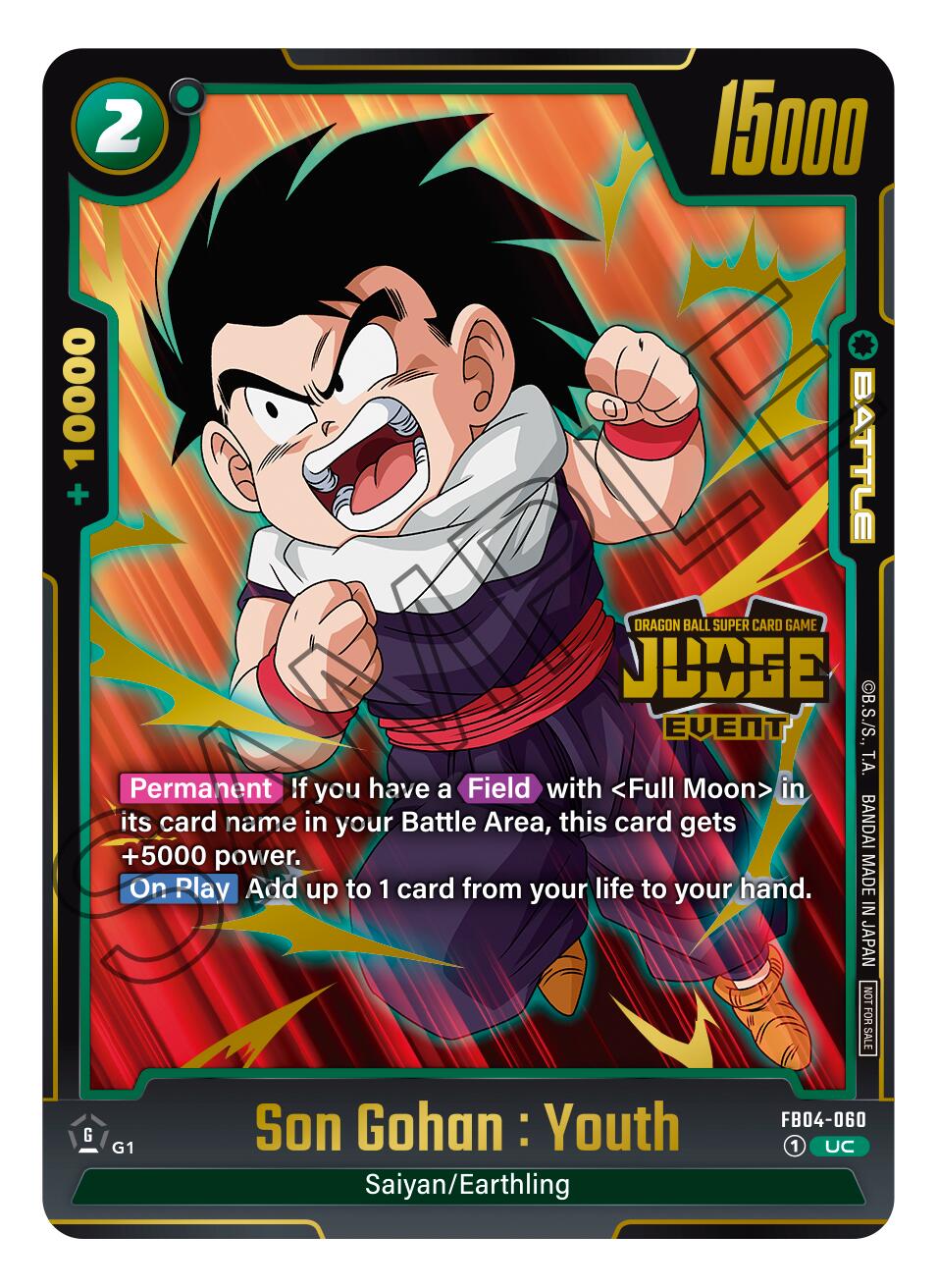 Son Gohan : Youth (Judge Pack 03 - Event Judge) [Fusion World Promotion Cards] | Total Play