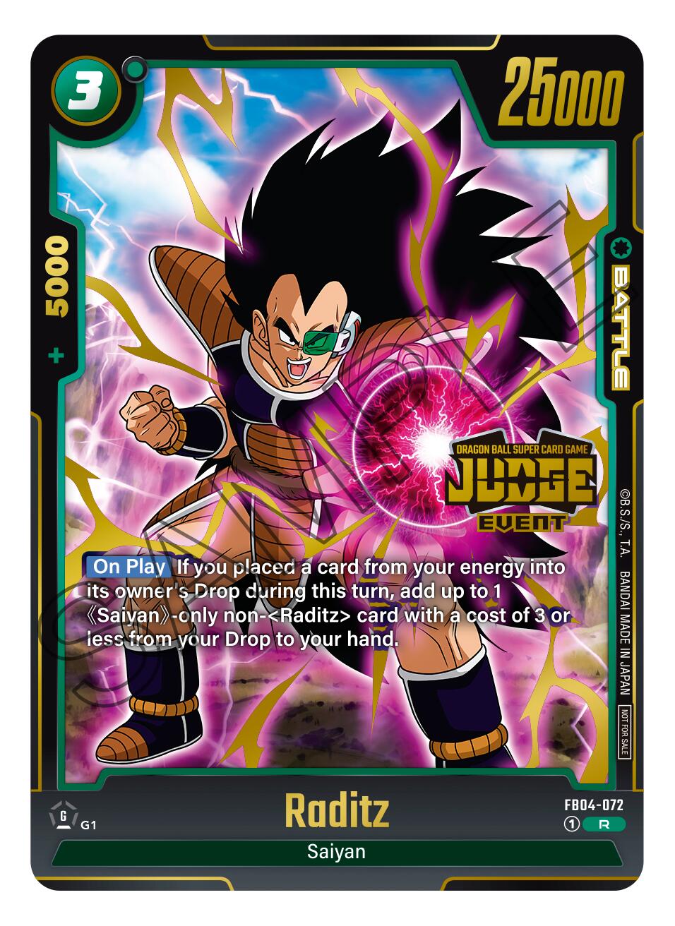 Raditz (Judge Pack 03 - Event Judge) [Fusion World Promotion Cards] | Total Play