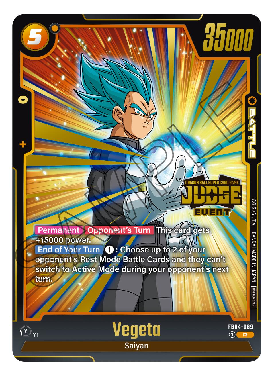 Vegeta (Judge Pack 03 - Event Judge) [Fusion World Promotion Cards] | Total Play