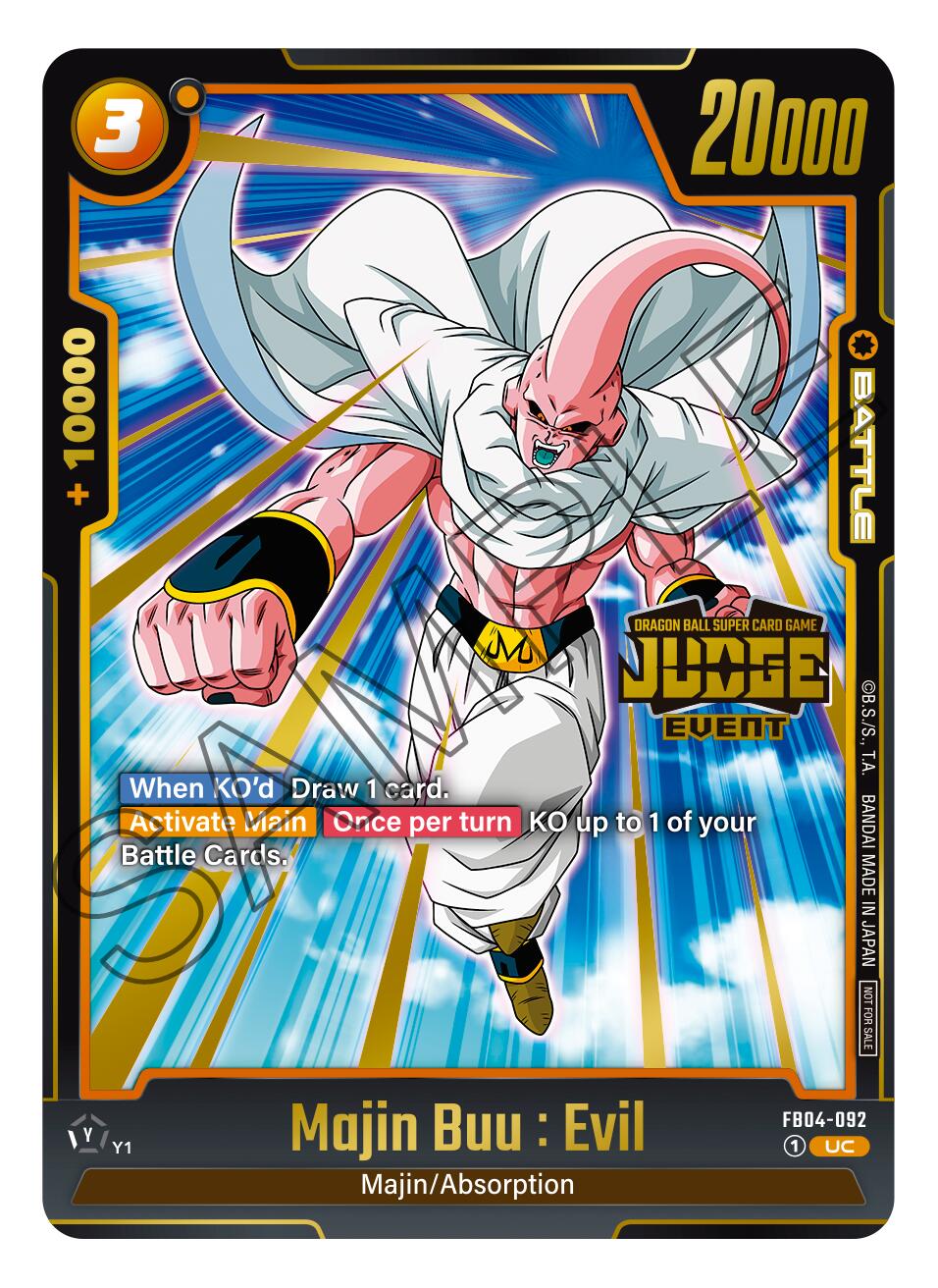 Majin Buu : Evil (Judge Pack 03 - Event Judge) [Fusion World Promotion Cards] | Total Play