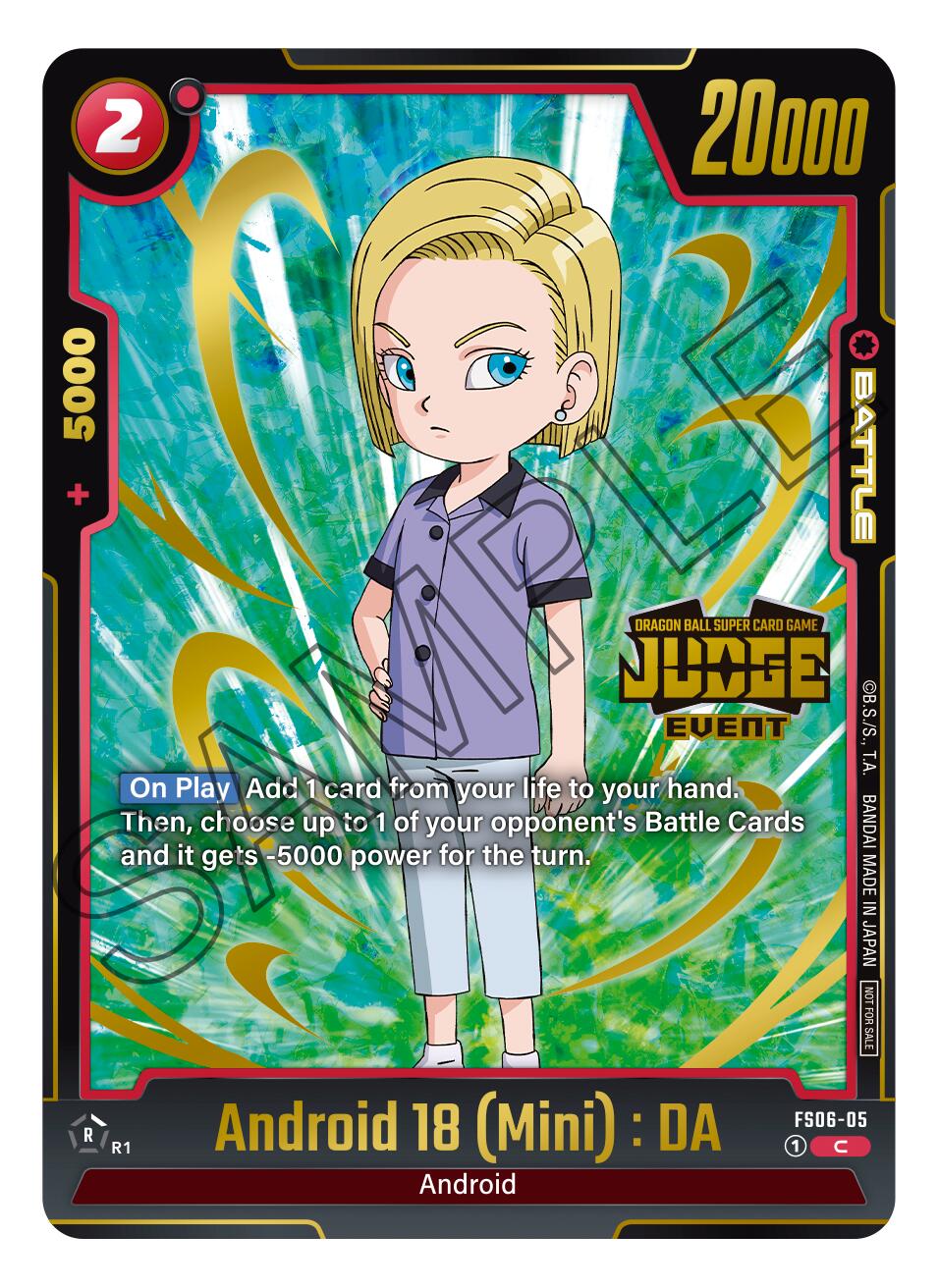 Android 18 (Mini) : DA (Judge Pack 03 - Event Judge) [Fusion World Promotion Cards] | Total Play