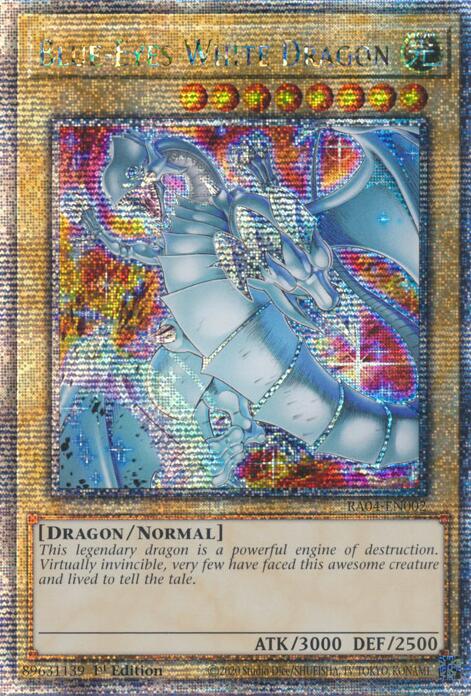 Blue-Eyes White Dragon (New Art) [RA04-EN002] Quarter Century Secret Rare | Total Play
