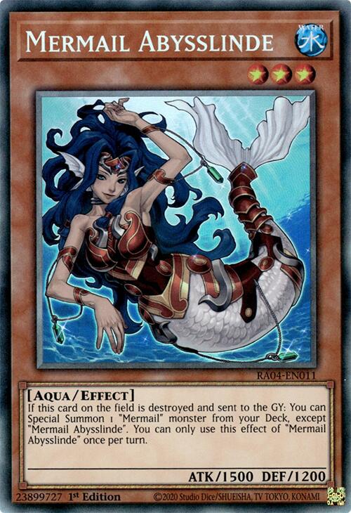 Mermail Abysslinde [RA04-EN011] Prismatic Collector's Rare | Total Play