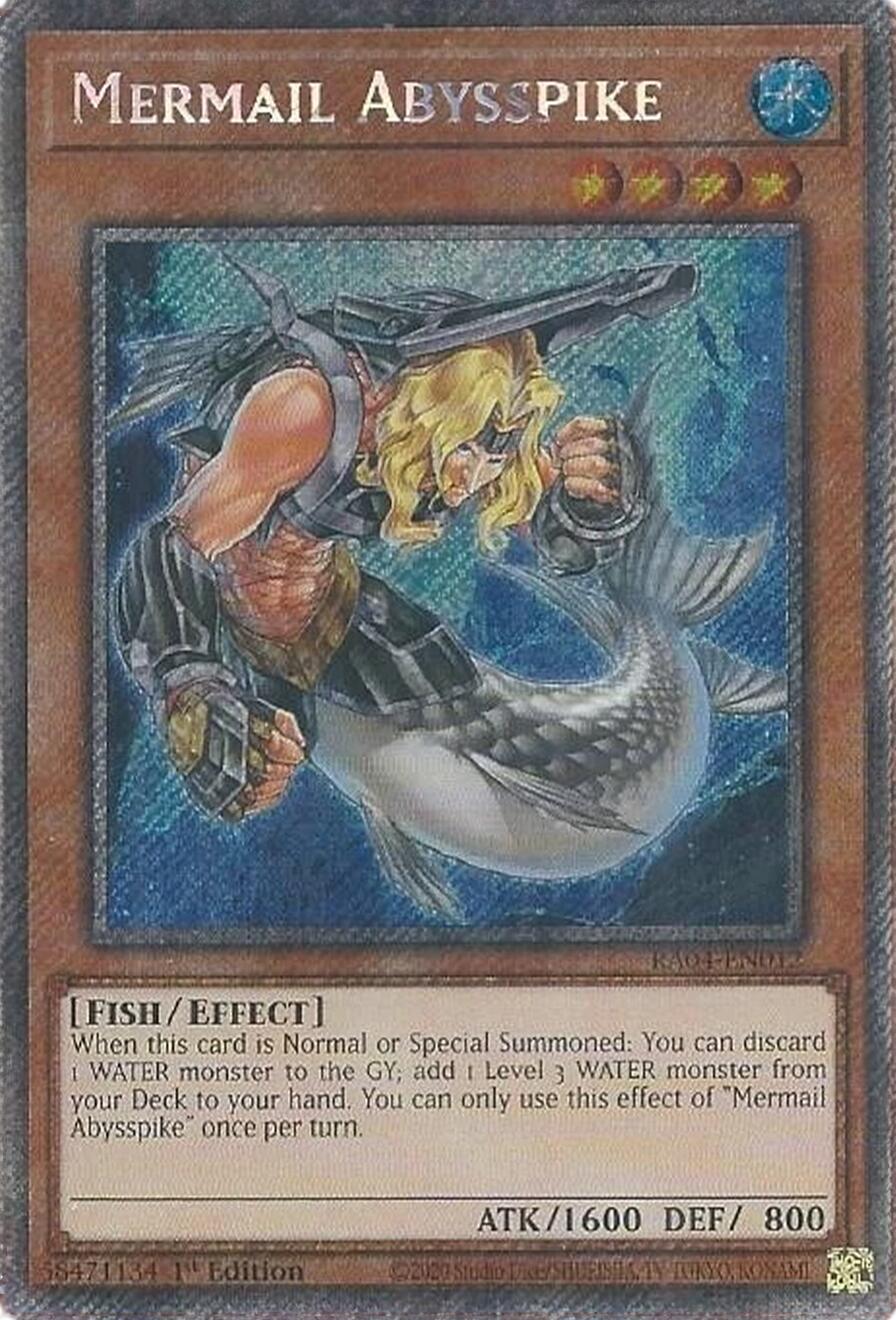 Mermail Abysspike [RA04-EN012] Platinum Secret Rare | Total Play