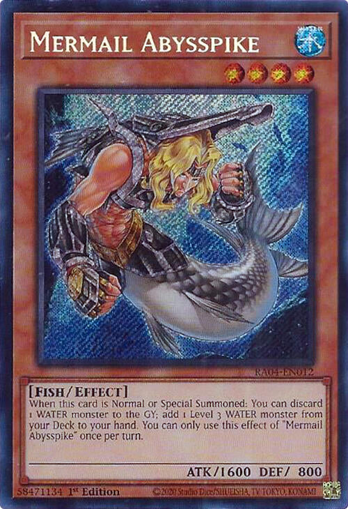 Mermail Abysspike [RA04-EN012] Secret Rare | Total Play