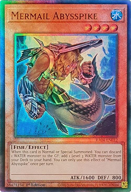 Mermail Abysspike [RA04-EN012] Prismatic Ultimate Rare | Total Play