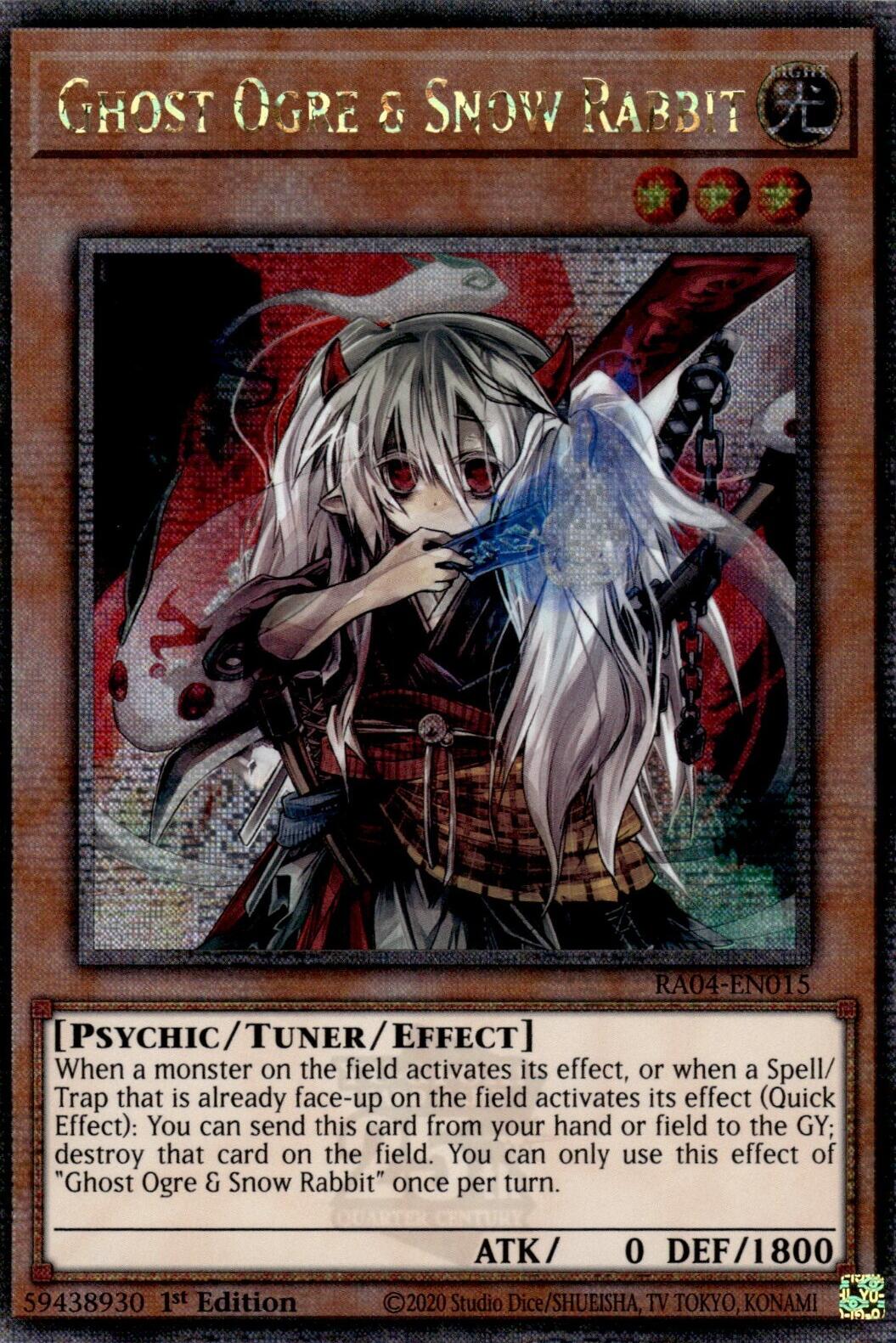 Ghost Ogre & Snow Rabbit [RA04-EN015] Quarter Century Secret Rare | Total Play