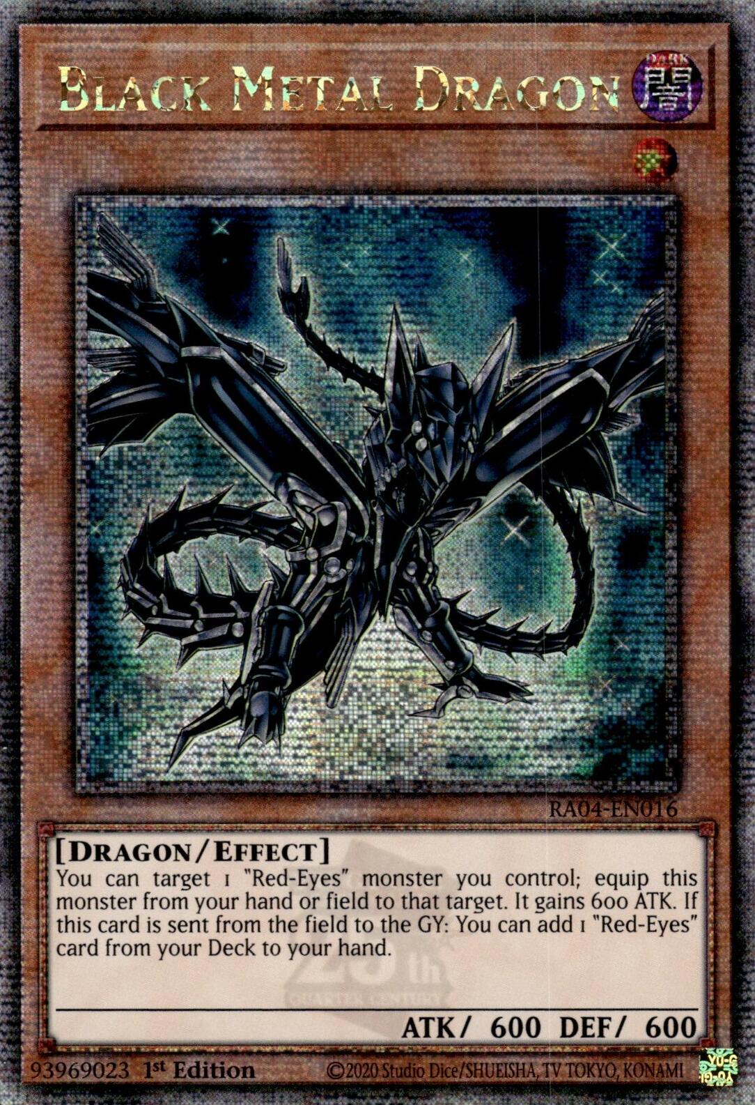 Black Metal Dragon [RA04-EN016] Quarter Century Secret Rare | Total Play