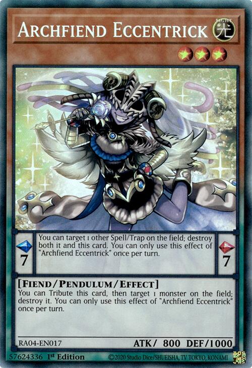 Archfiend Eccentrick [RA04-EN017] Prismatic Collector's Rare | Total Play