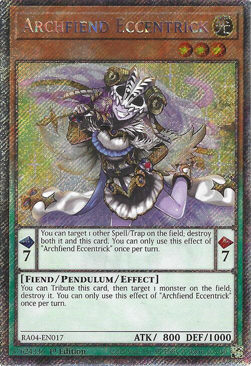 Archfiend Eccentrick [RA04-EN017] Platinum Secret Rare | Total Play