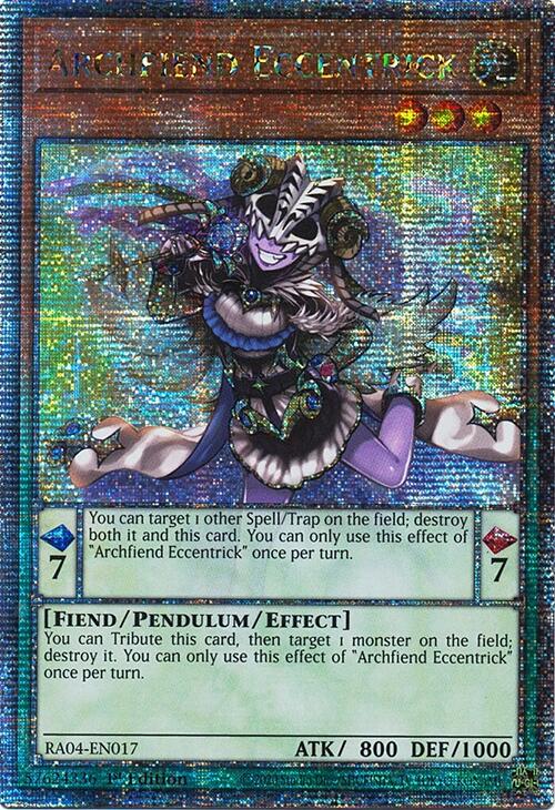 Archfiend Eccentrick [RA04-EN017] Quarter Century Secret Rare | Total Play