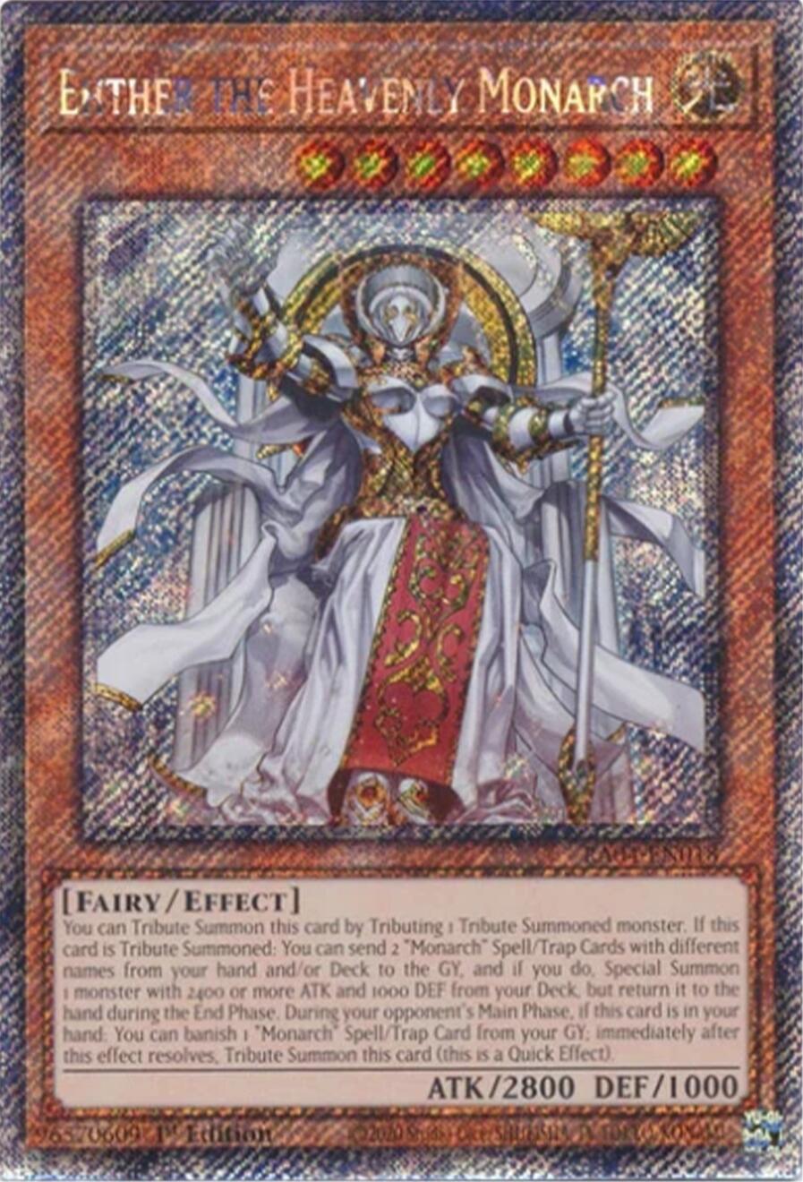Ehther the Heavenly Monarch [RA04-EN018] Platinum Secret Rare | Total Play