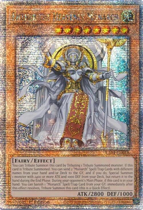 Ehther the Heavenly Monarch [RA04-EN018] Quarter Century Secret Rare | Total Play