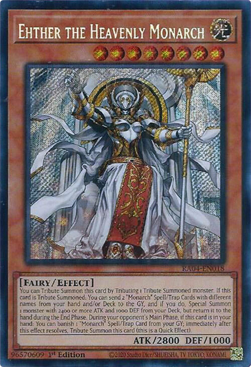 Ehther the Heavenly Monarch [RA04-EN018] Secret Rare | Total Play