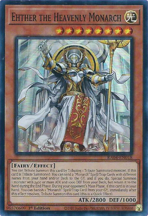 Ehther the Heavenly Monarch [RA04-EN018] Super Rare | Total Play