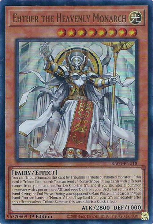 Ehther the Heavenly Monarch [RA04-EN018] Ultra Rare | Total Play
