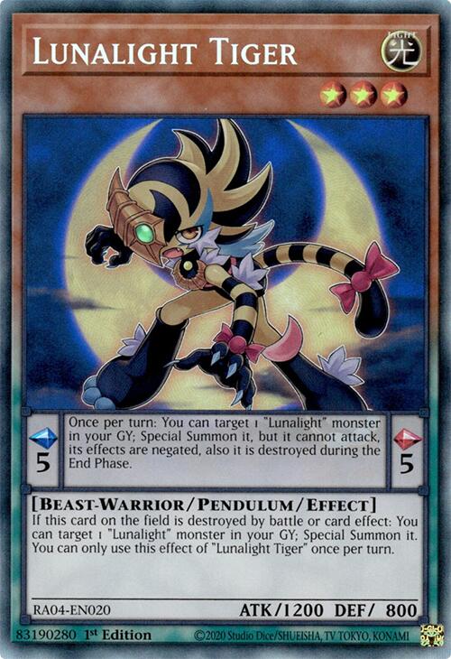 Lunalight Tiger [RA04-EN020] Prismatic Collector's Rare | Total Play