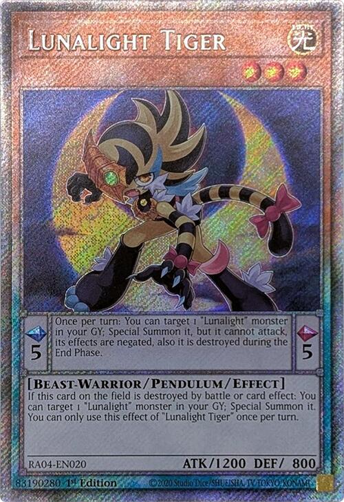 Lunalight Tiger [RA04-EN020] Platinum Secret Rare | Total Play