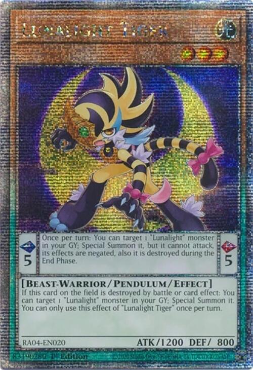 Lunalight Tiger [RA04-EN020] Quarter Century Secret Rare | Total Play
