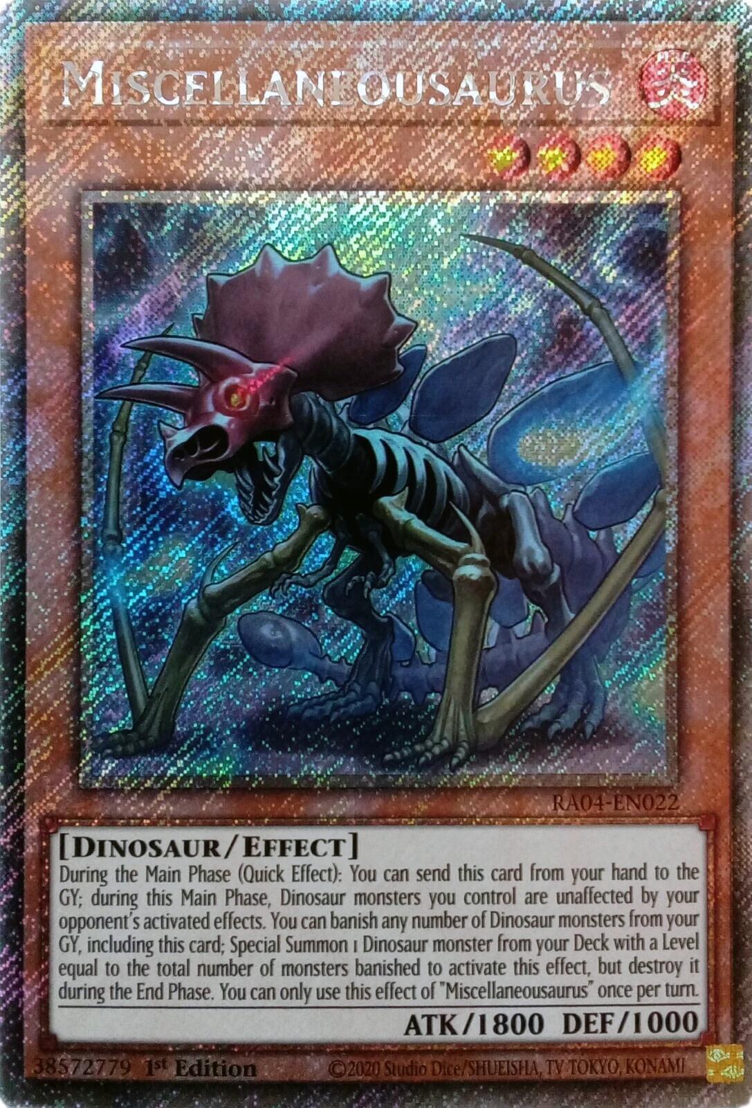 Miscellaneousaurus [RA04-EN022] Platinum Secret Rare | Total Play