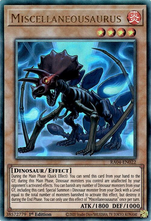 Miscellaneousaurus [RA04-EN022] Prismatic Ultimate Rare | Total Play
