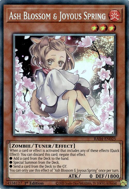 Ash Blossom & Joyous Spring (Alternate Art) [RA04-EN025] Prismatic Collector's Rare | Total Play