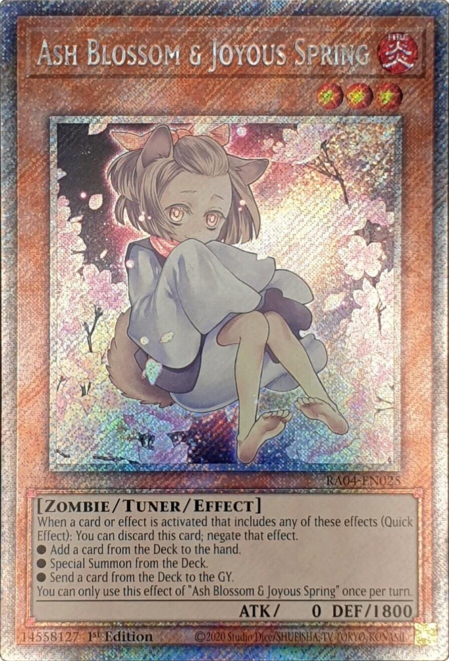Ash Blossom & Joyous Spring (Alternate Art) [RA04-EN025] Platinum Secret Rare | Total Play