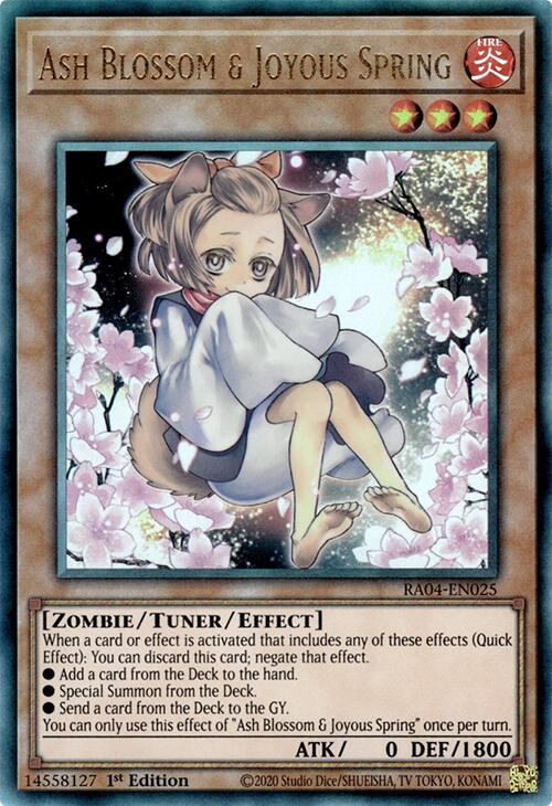 Ash Blossom & Joyous Spring (Alternate Art) [RA04-EN025] Prismatic Ultimate Rare | Total Play