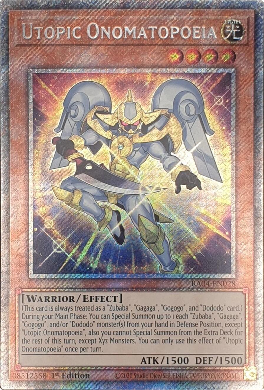 Utopic Onomatopoeia [RA04-EN028] Platinum Secret Rare | Total Play