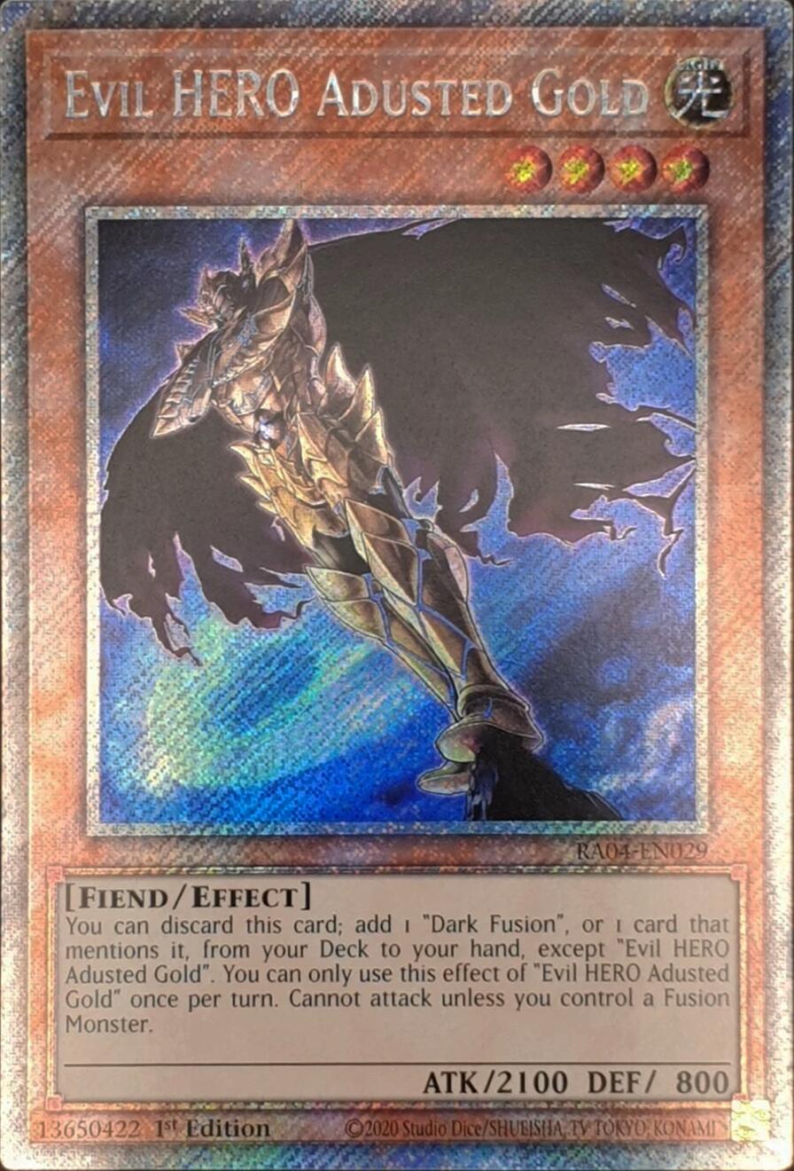 Evil HERO Adusted Gold [RA04-EN029] Platinum Secret Rare | Total Play