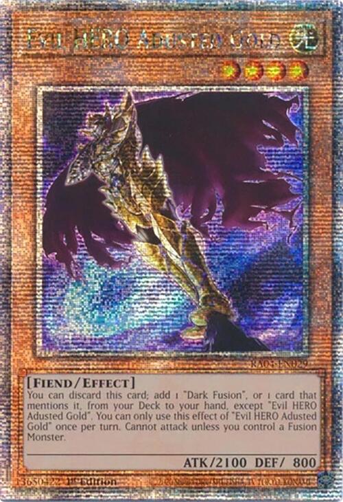 Evil HERO Adusted Gold [RA04-EN029] Quarter Century Secret Rare | Total Play