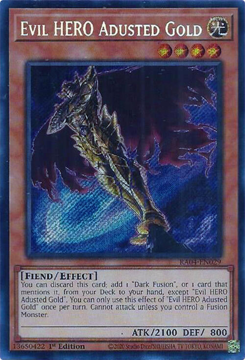 Evil HERO Adusted Gold [RA04-EN029] Secret Rare | Total Play