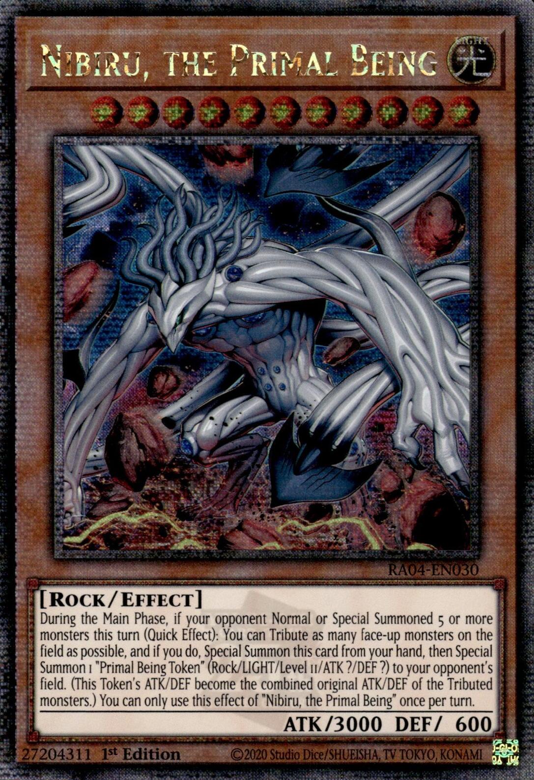 Nibiru, the Primal Being (New Art) [RA04-EN030] Quarter Century Secret Rare | Total Play
