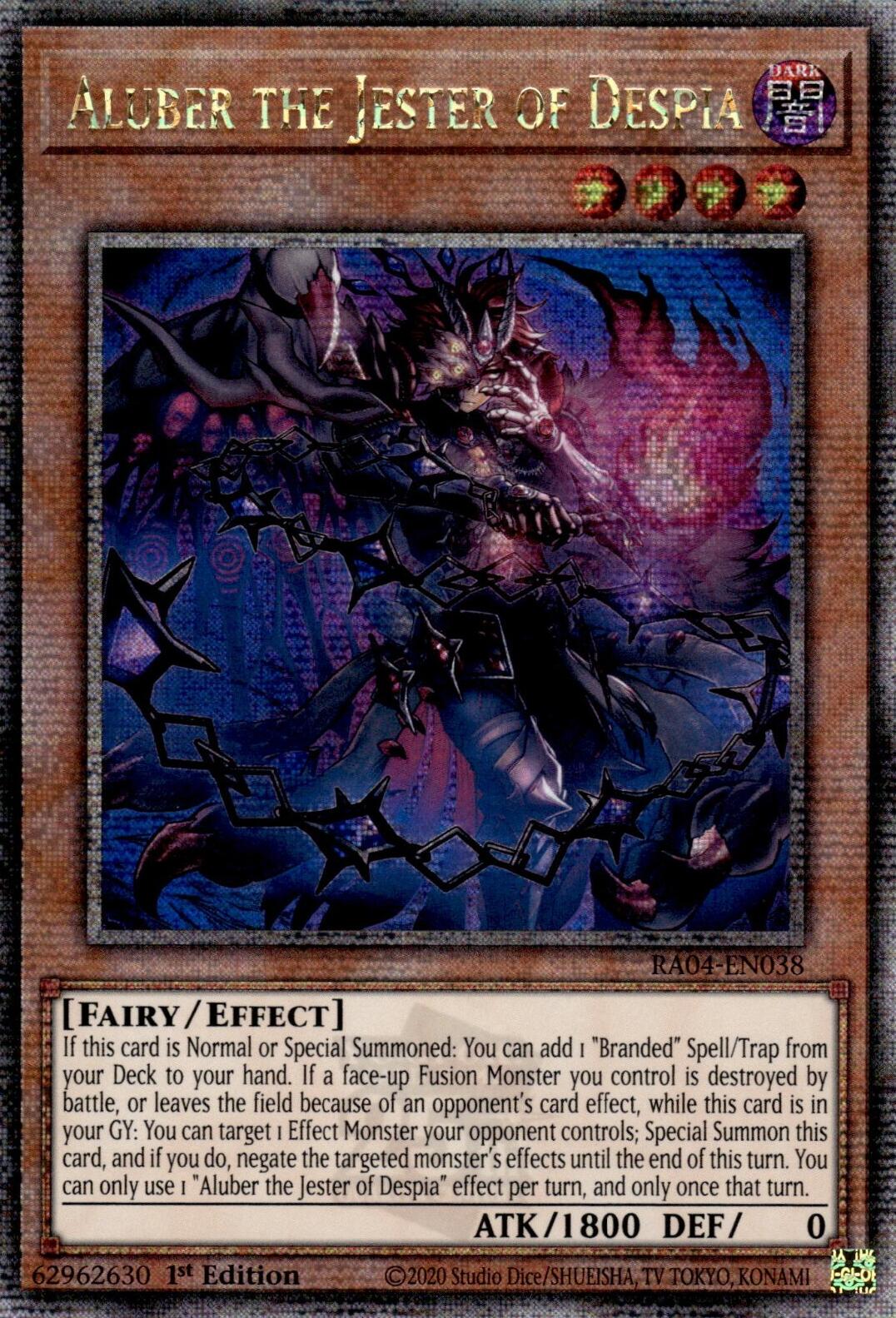 Aluber the Jester of Despia (New Art) [RA04-EN038] Quarter Century Secret Rare | Total Play