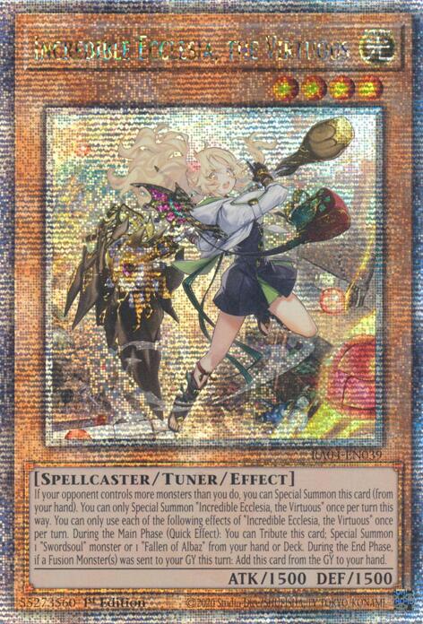 Incredible Ecclesia, the Virtuous (New Art) [RA04-EN039] Quarter Century Secret Rare | Total Play