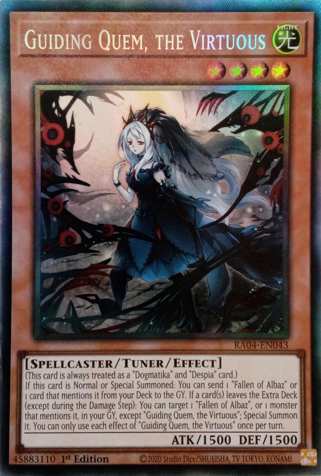 Guiding Quem, the Virtuous [RA04-EN043] Prismatic Collector's Rare | Total Play