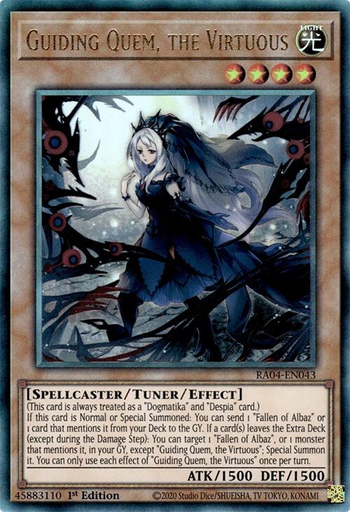 Guiding Quem, the Virtuous [RA04-EN043] Prismatic Ultimate Rare | Total Play