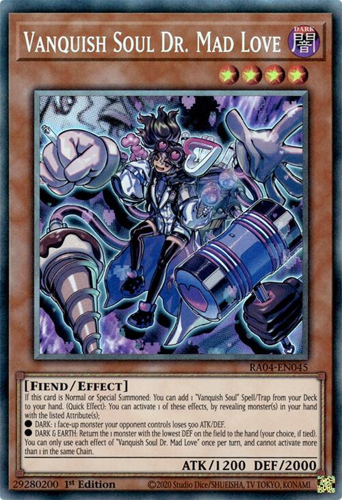 Vanquish Soul Dr. Mad Love [RA04-EN045] Prismatic Collector's Rare | Total Play