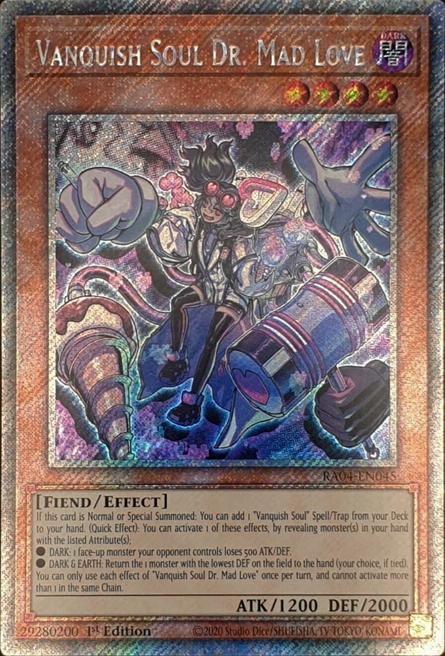 Vanquish Soul Dr. Mad Love [RA04-EN045] Platinum Secret Rare | Total Play